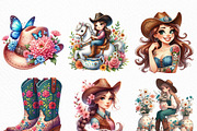 Cute Christmas Clipart Watercolor, an Illustration by Craft Nest (Thumbnail 3 of 6)