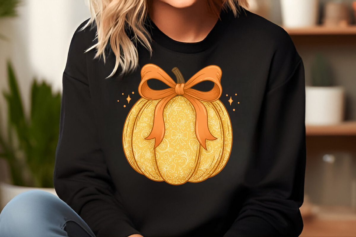 Coquette Pumpkin Grandmillennial PNG, an Illustration by Craft Nest (Photo 4 of 6)