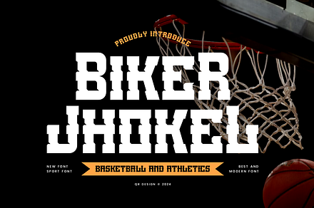 Biker Jhokel Athletics & Basketball, a Slab Serif Font by QR Design Studio