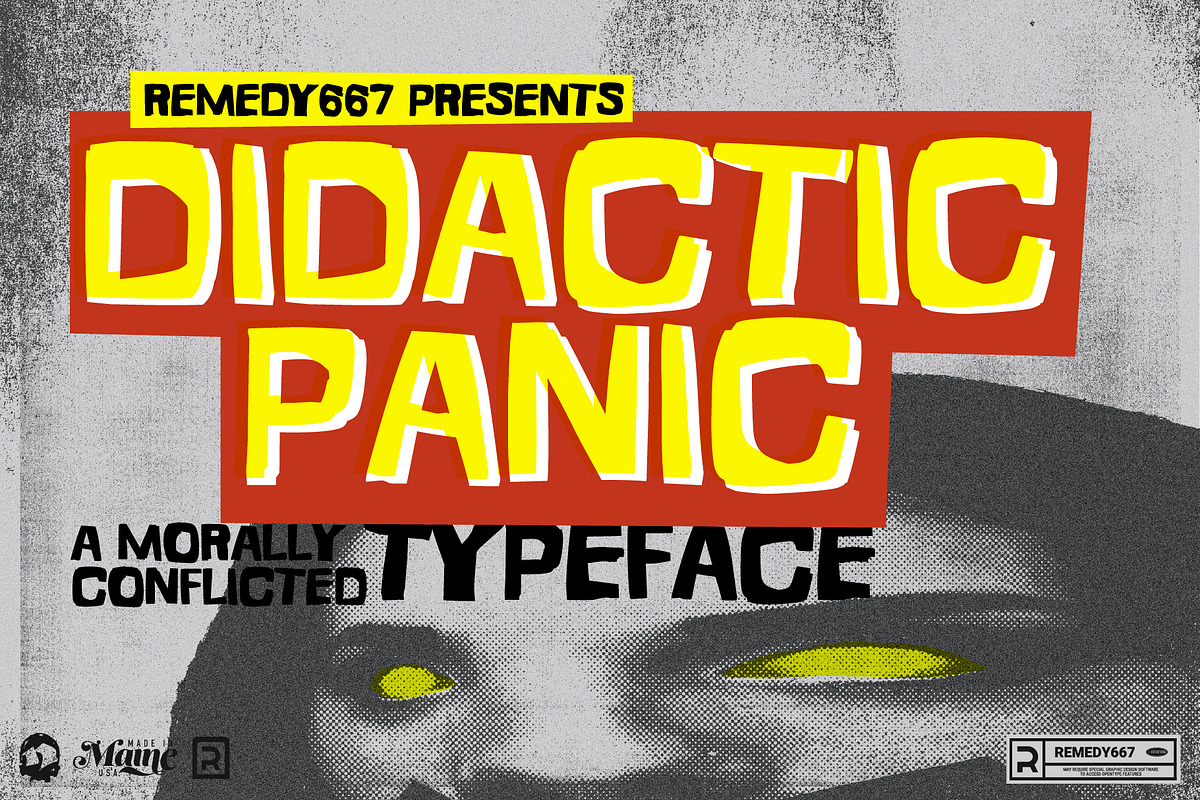 Didactic Panic, a Sans Serif Font by Remedy667 (Photo 1 of 2)