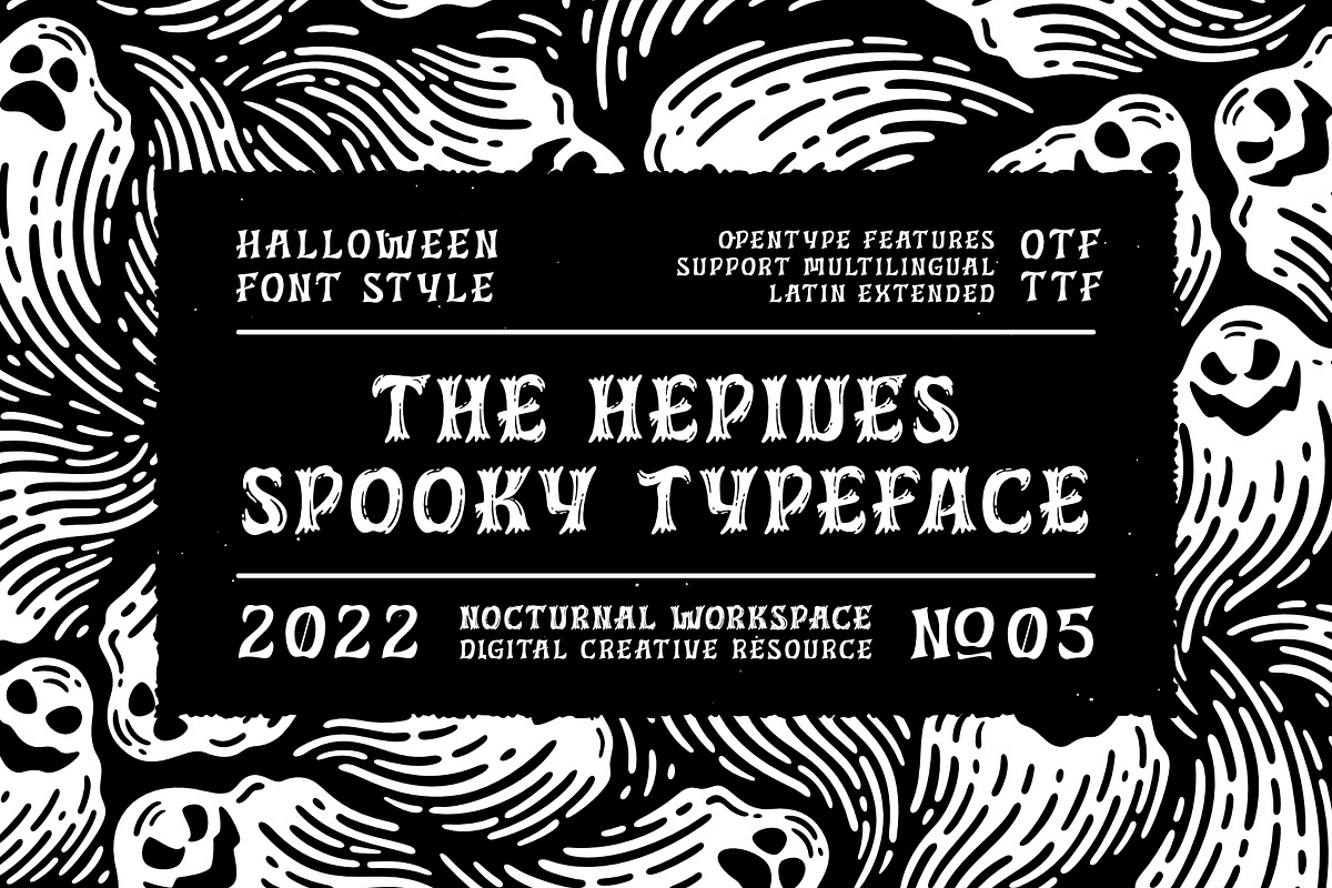 Hepives Spooky Fonts, a Font by Nocturnal Workspace (Photo 2 of 8)