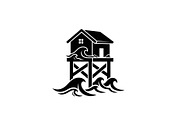 50 Flooded Home Silhouette Bundle, an Illustration by Designs_River (Thumbnail 14 of 51)
