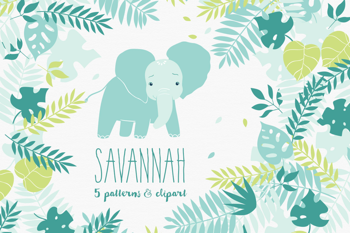 Savannah 5 patterns & clip art, a Pattern Graphic by Inna Moreva (Photo 1 of 4)