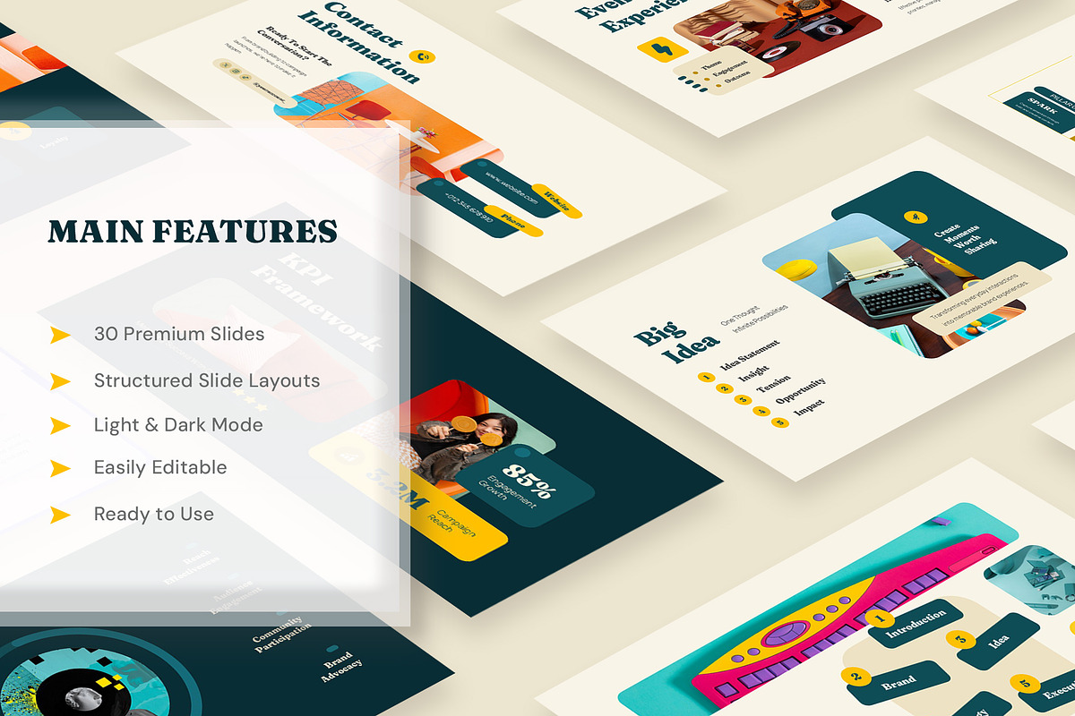Creative Campaign Google Slides, a Presentation Template by New Coral Design (Photo 2 of 6)