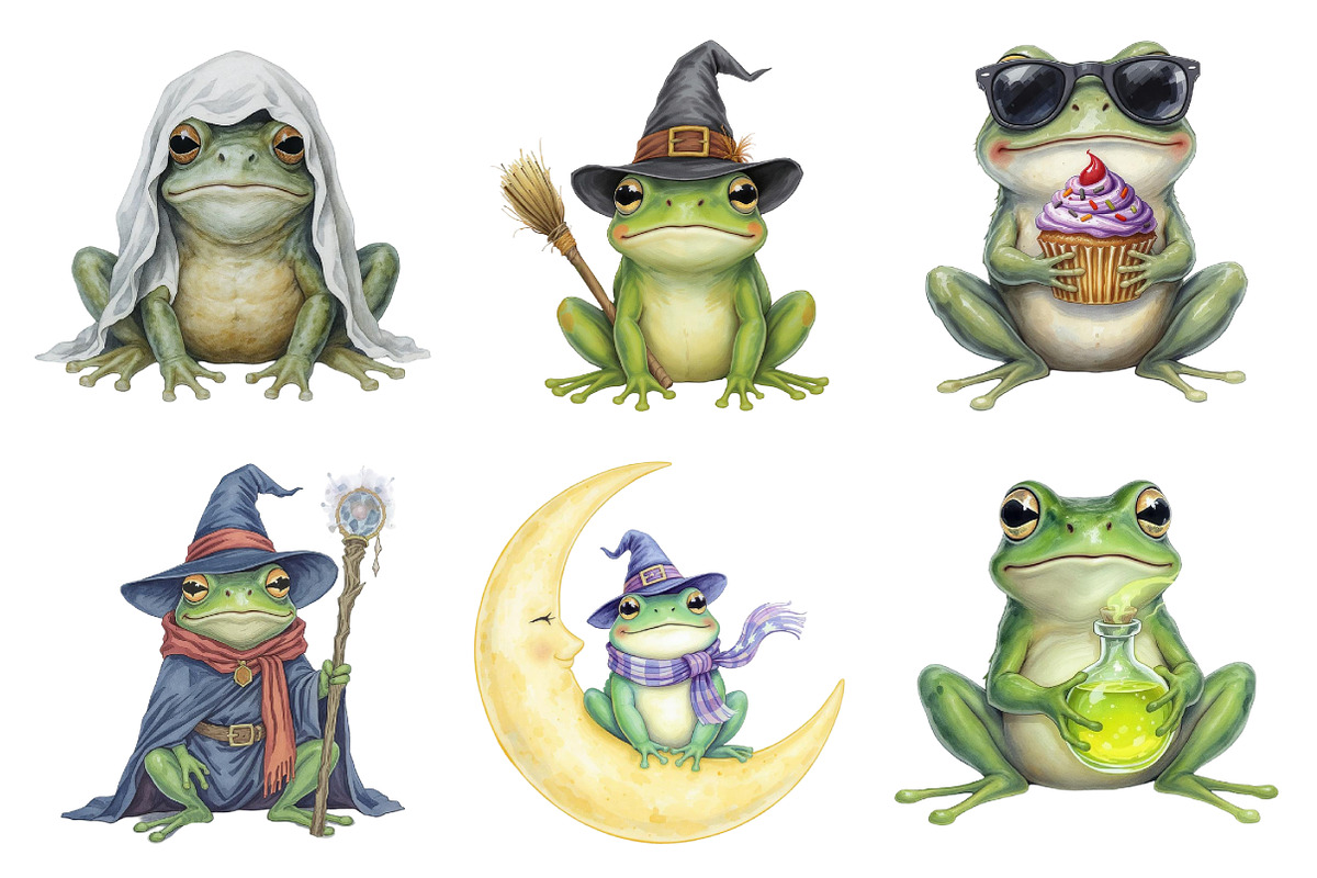 Halloween Frog Clipart, an Illustration by Daily.Designs (Photo 2 of 4)