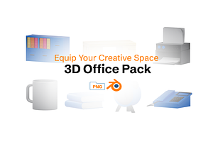 3D Office & Workstation Pack, a 3D by Dudukbersama
