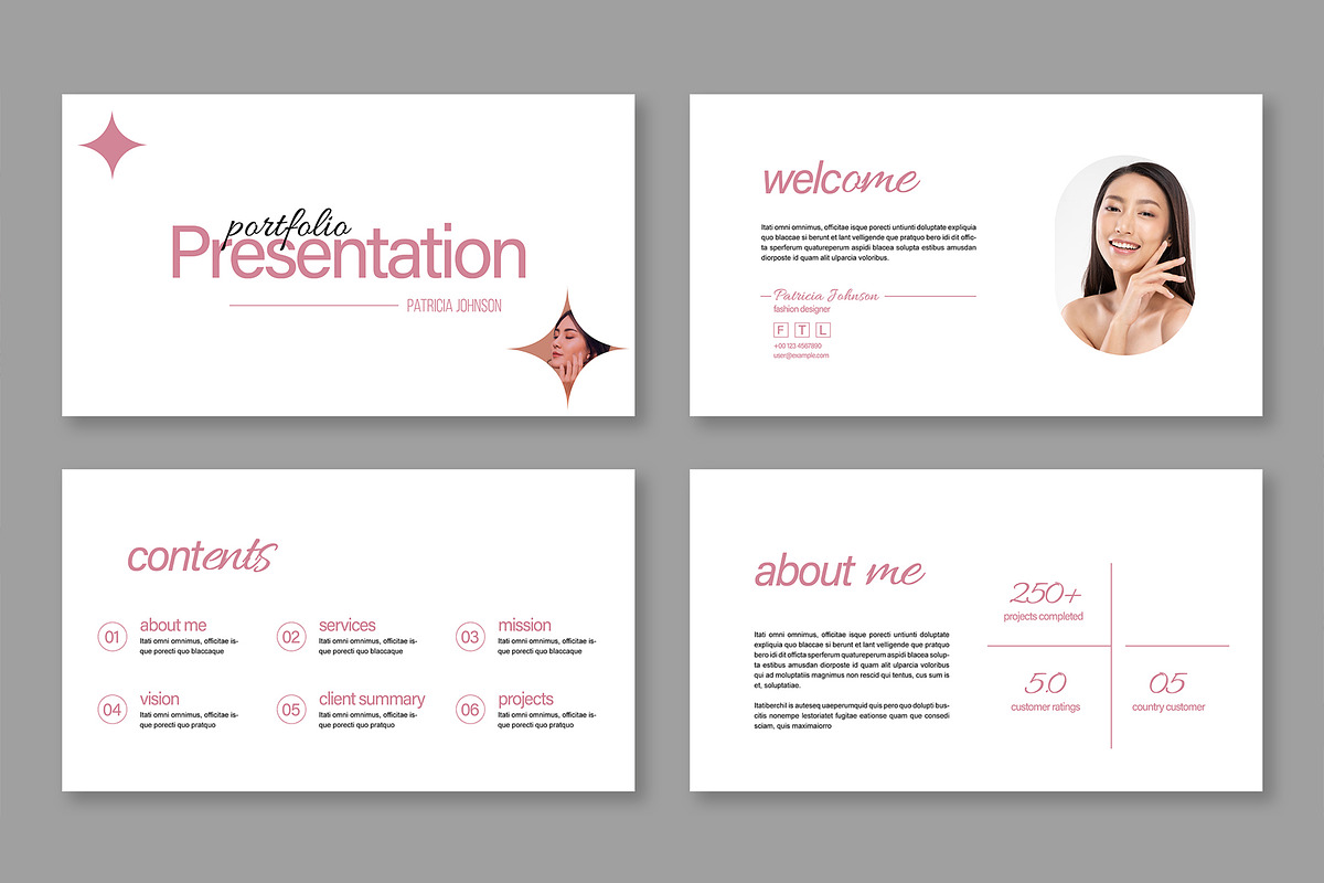 Minimal Portfolio Presentation, a Presentation Template by Mighty-Slide (Photo 2 of 5)