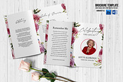 Floral Funeral Program Template, a Brochure Template by Template Shop (Thumbnail 1 of 5)