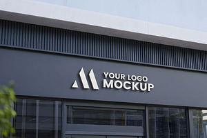 Logo Mockup Facade Sign