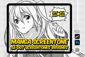 MANGA SCREENTONE Halftones Brushes