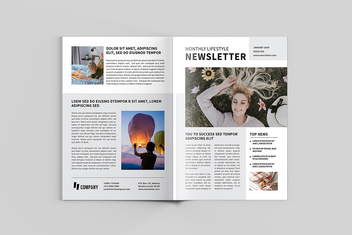 Minimal Newsletter Template, a Magazine Template by xtratimebd (Photo 5 of 6)