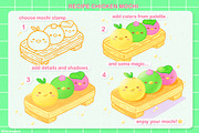 Cute Procreate Stamps, Food Brushes, a Food Illustration by InkPrintsTattoo (Thumbnail 5 of 7)