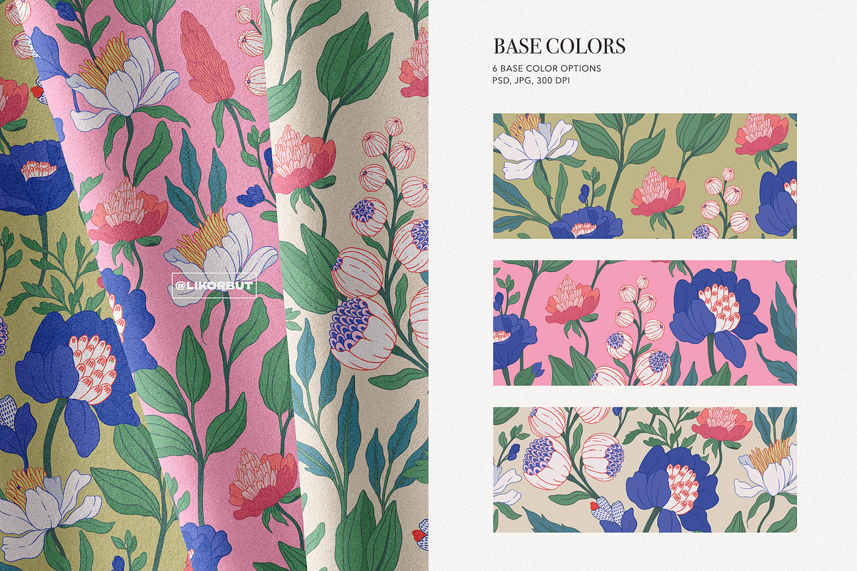 Modern Botanical Pattern and Plants, a Pattern Graphic by likorbut (Photo 7 of 15)