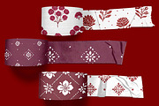 Maroon Block Print Indian Inspired, a Pattern Graphic by Pattern Whimsy (Thumbnail 4 of 6)