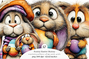 Funny easter bunny clipart, an Illustration by SinaCreation (Thumbnail 1 of 11)