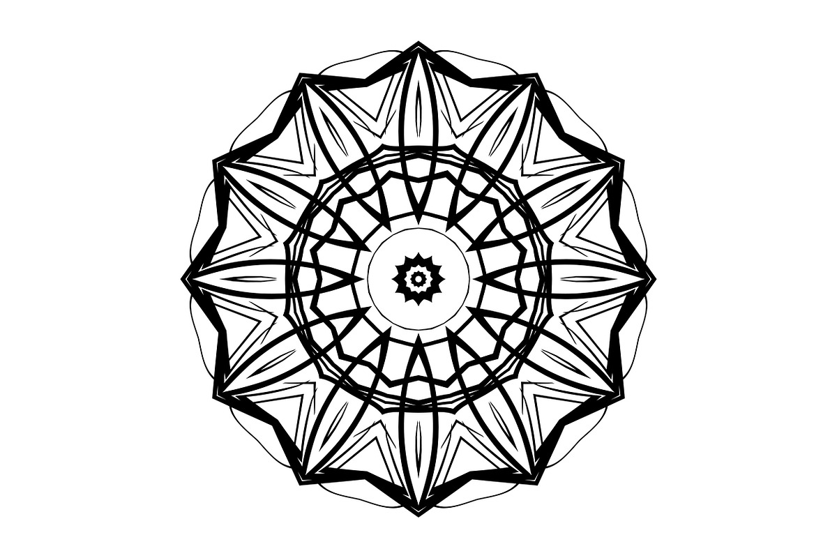 Elegant Mandala Line Art Collection, a Decorative Illustration by NJ Himel (Photo 10 of 101)