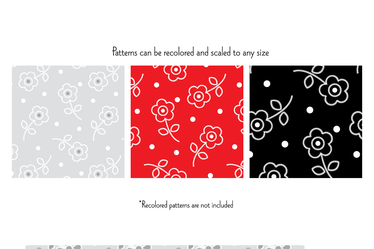 Seamless Gray Eyelet Patterns preview 7