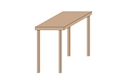 Desks, tables set. Wooden furniture, an Object Illustration by Good Studio (Thumbnail 5 of 9)