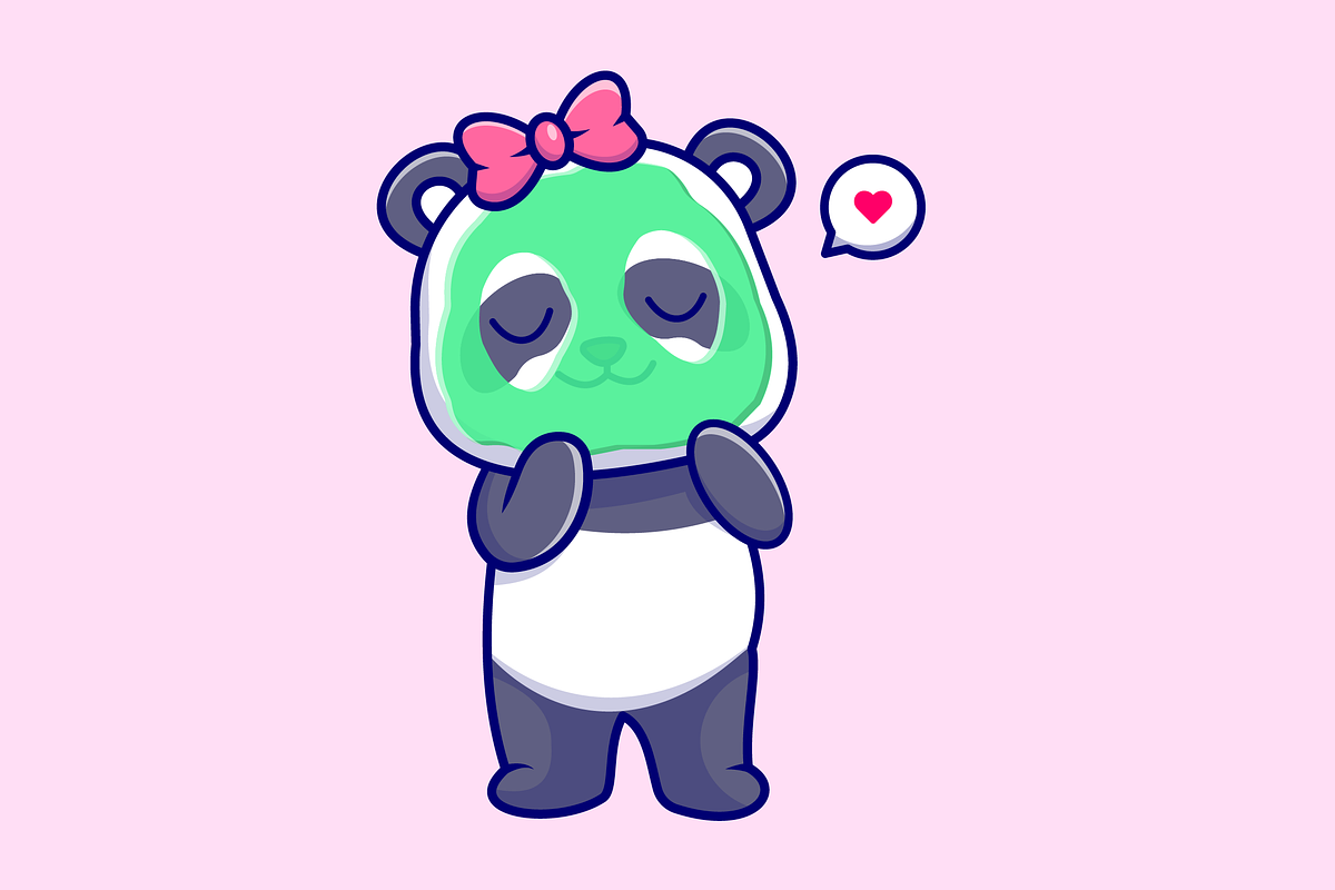 Cute Panda Wearing Face Mask Cartoon, an Animal Illustration by Catalyst Labs (Photo 1 of 3)