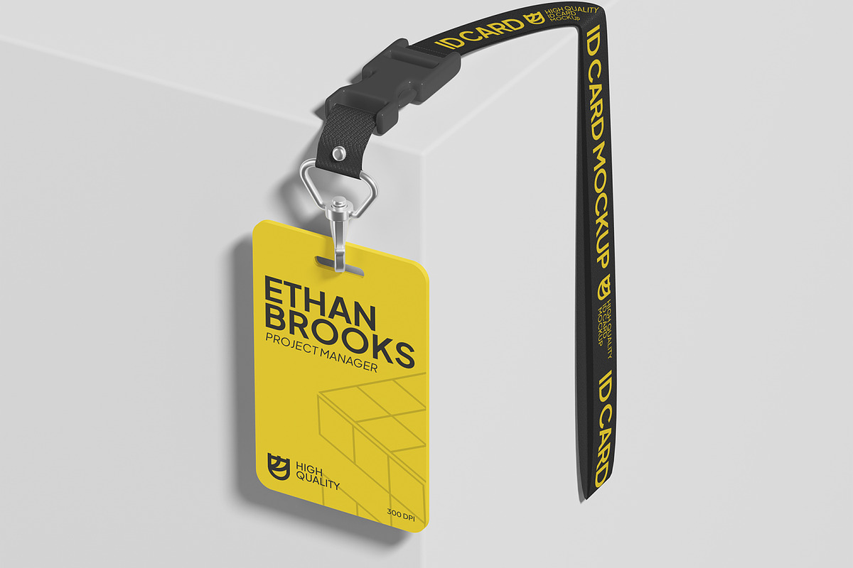 ID Card Mockup, an Advertising Mockup by Unerispace (Photo 2 of 5)