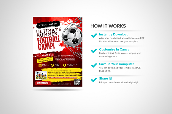 Ultimate Summer Football Camp Flyer