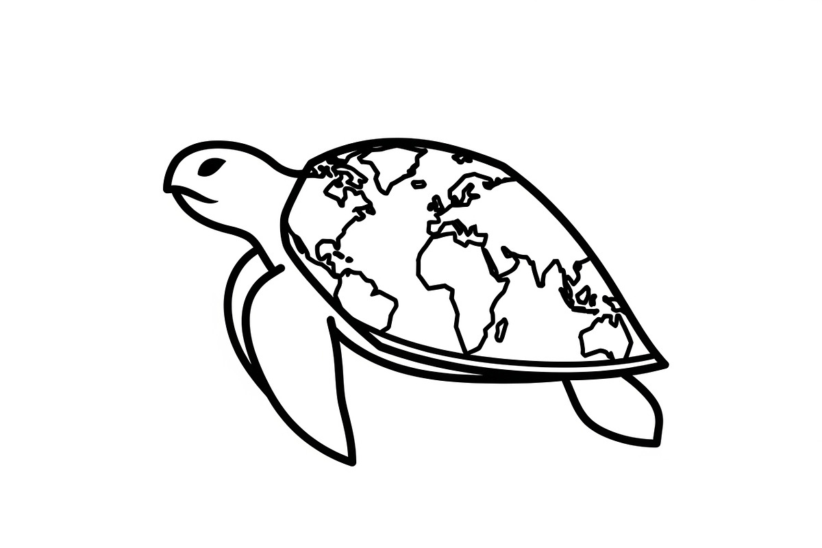 World Map Sea Turtle Bundle, an Illustration by Gaye Art (Photo 20 of 31)