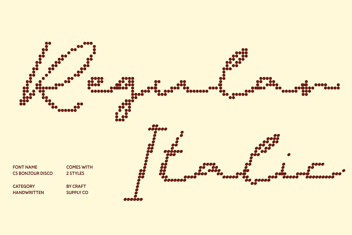 CS Bonjour Disco, a Script Font by Craft Supply Co. (Photo 3 of 8)