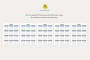 2026 2030 Printable Yearly Calendars, a Print Template by jessicamdesign (Thumbnail 4 of 4)