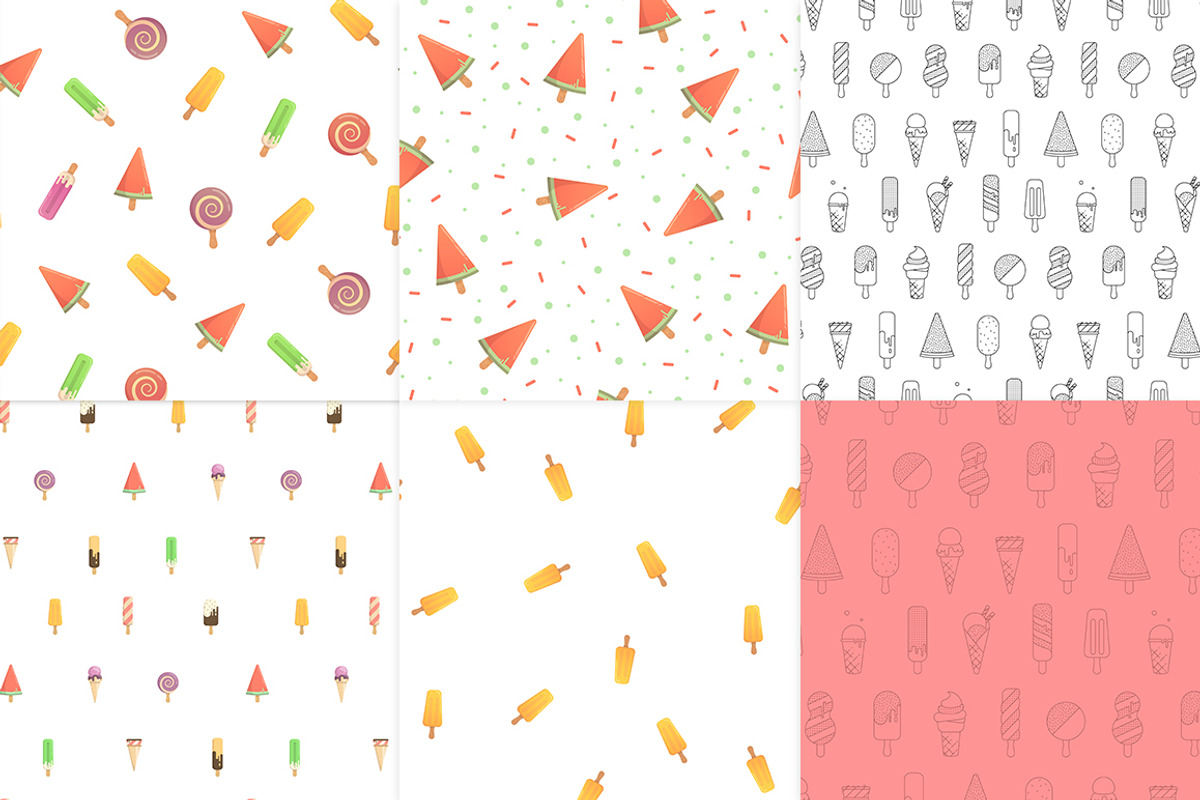 Set of Ice Cream Style Flat, a Food Illustration by Fay_Francevna (Photo 4 of 4)