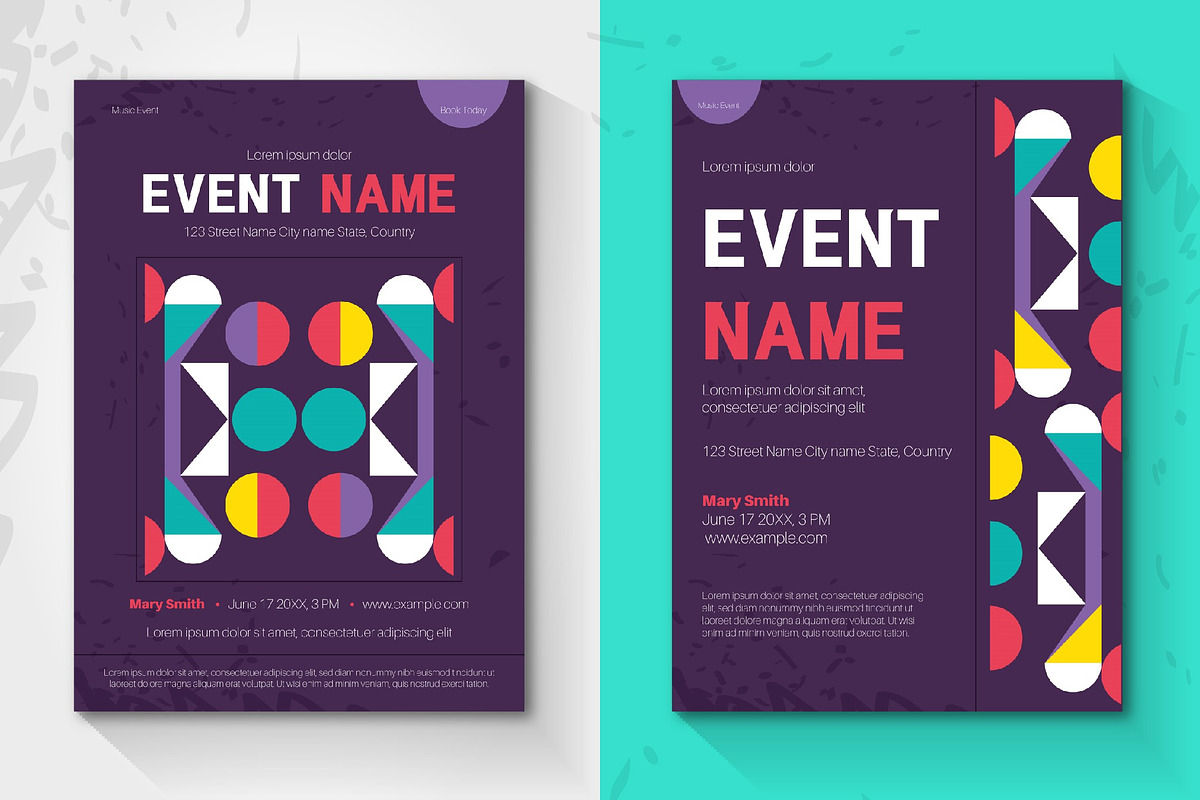 Modern Geometric Event Flyer, a Templates & Theme by studiogstock (Photo 2 of 2)