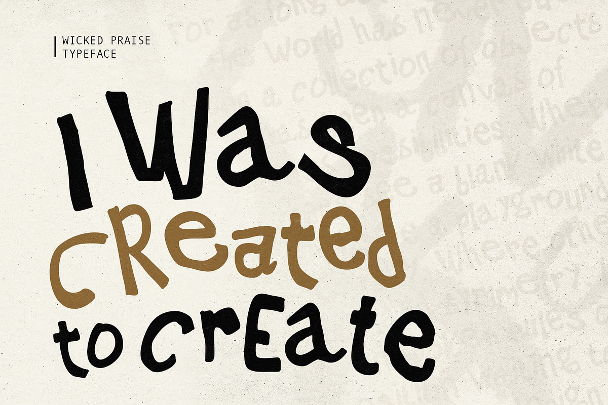 Wicked Praise - Rough Ugly Font, a Handwritten Font by Bale Type (Photo 7 of 9)