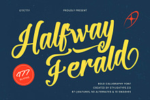 Halfway Ferald Bold Calligraphy Font