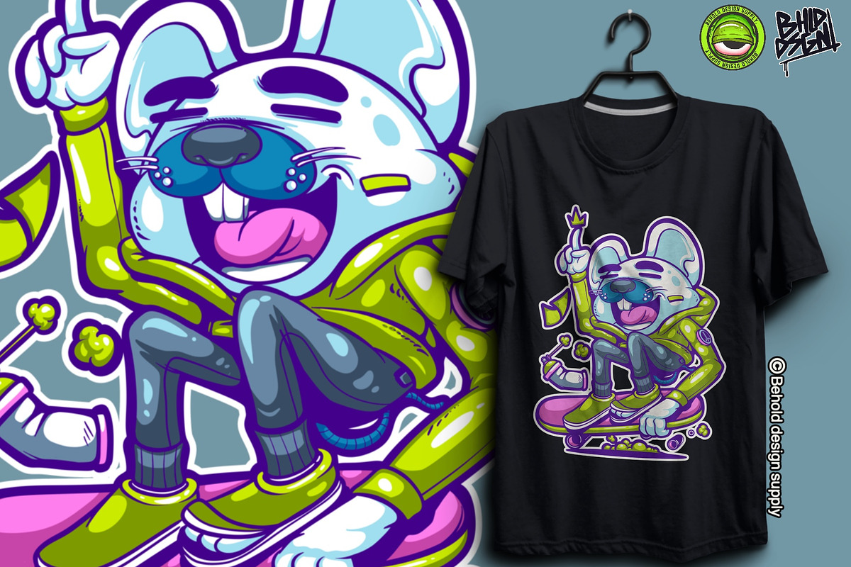 SKATE AND DESTROY - design, an Illustration by Behold creative supply (Photo 3 of 3)