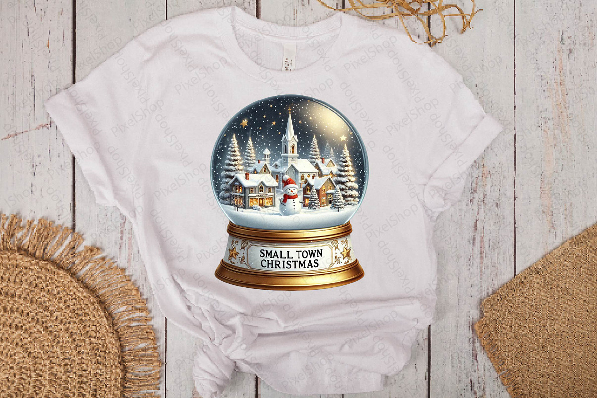 Small Town Christmas Globe PNG, an Illustration by DreamPrint404 (Photo 4 of 7)