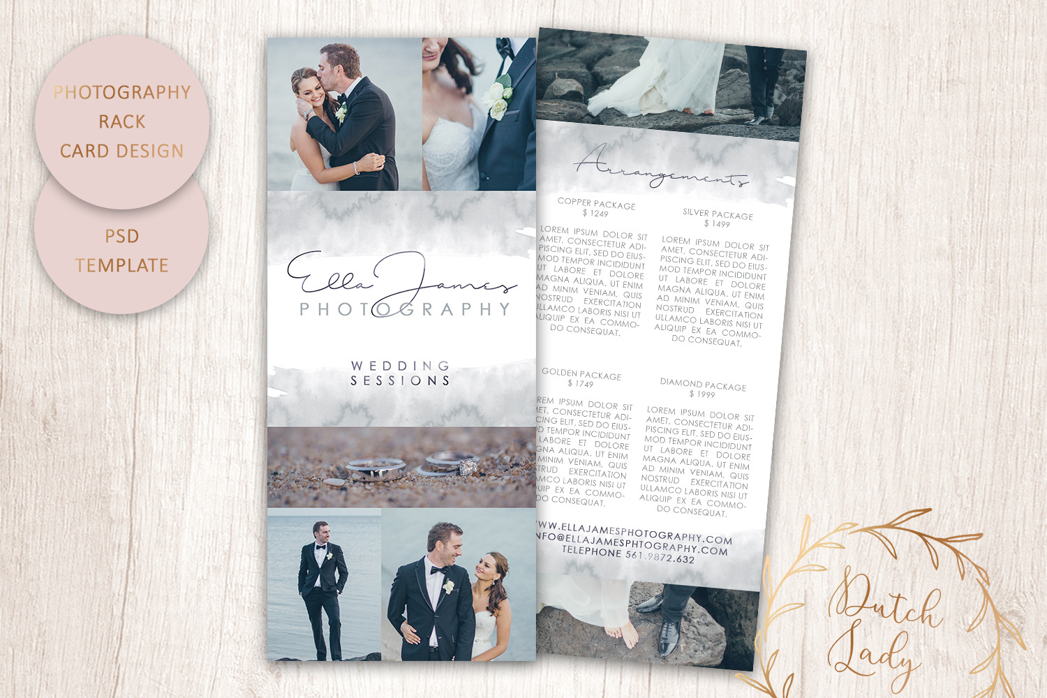 PSD Photo Rack Card Template #4, a Flyer Template by The Dutch Lady Designs