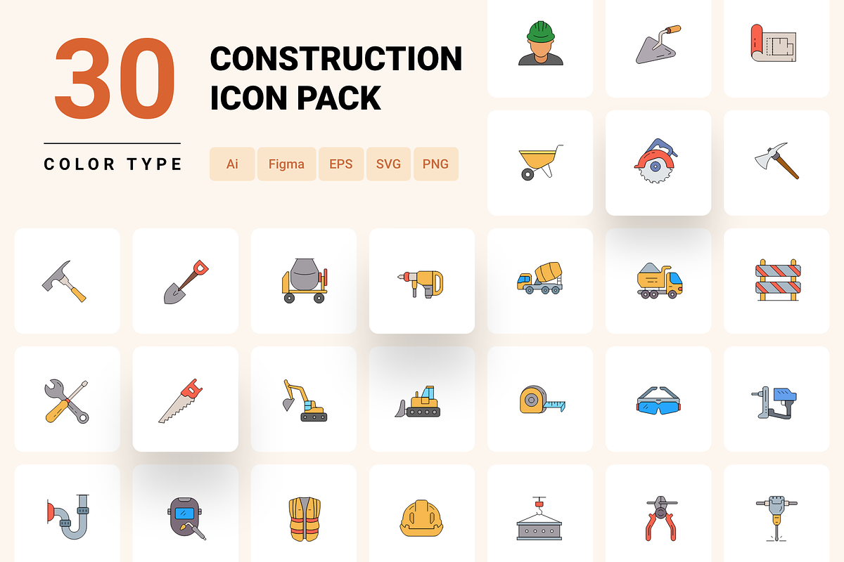 Construction colour icon, a Solid Icon by Ragul Creates (Photo 1 of 3)