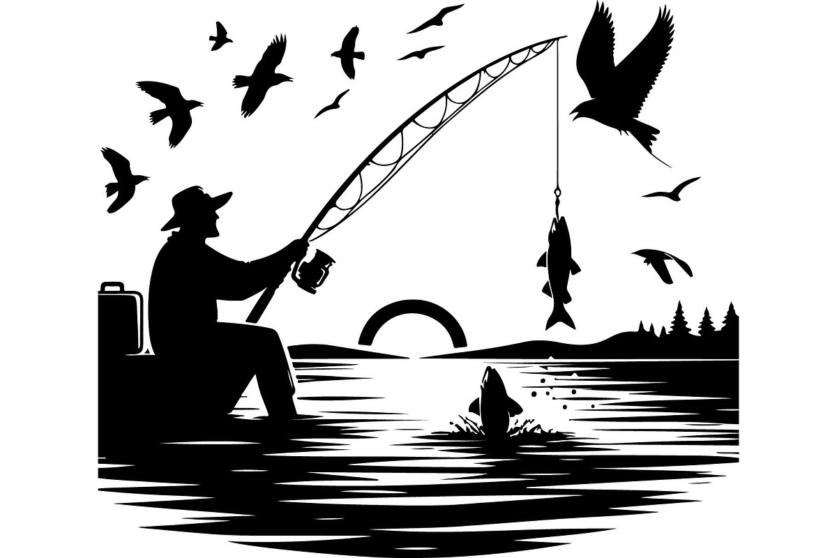 Fishing Vector Scene Bundle, a Graphic by jahid234 (Photo 2 of 9)