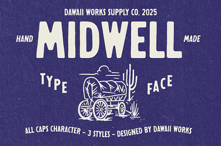 Midwell Typeface, a Sans Serif Font by Dawaii Goods