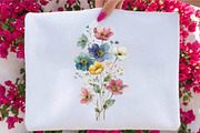 Wildflower Watercolor Clipart Bundle, an Object Illustration by SVGArt (Thumbnail 2 of 3)