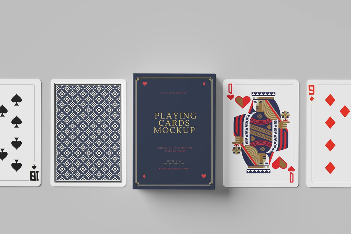 Playing Card Mockup, a Packaging Mockup by Tokobeta (Photo 2 of 9)