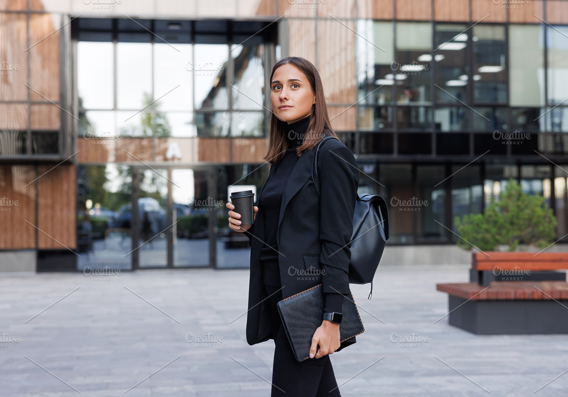 Side view of young female, a Business Photo by Artem Varnitsin