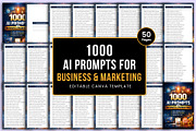 1000 AI Prompts Business & Marketing, a Stationery Template by Mustafiz (Thumbnail 1 of 8)