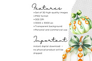 Gem Pumpkin Clipart Bundle, an Illustration by Mashimara (Thumbnail 3 of 4)