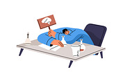 People with creative burnout concept, a Person Illustration by PaperTrident (Thumbnail 3 of 6)