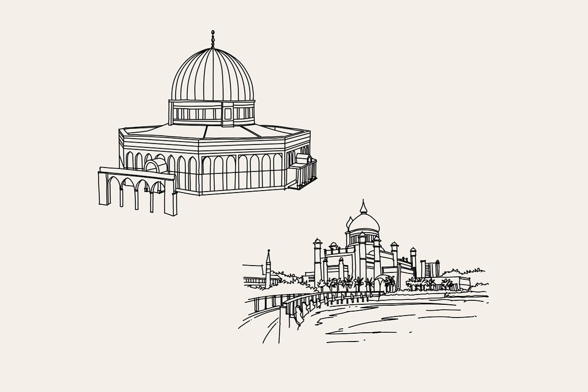 Mosque Minimalist Illustration, an Object Illustration by Adora ARTS (Photo 4 of 8)