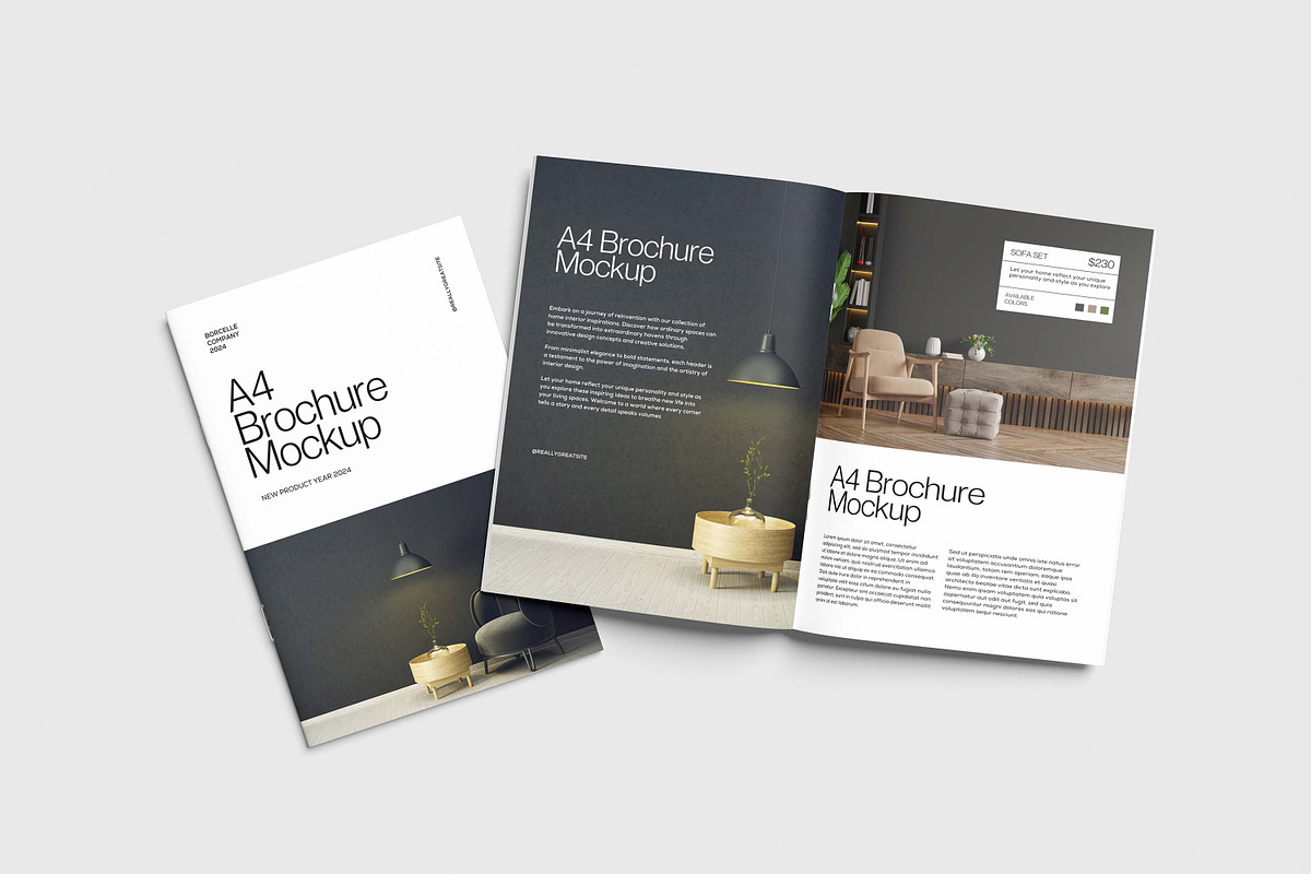 A4 Brochure Mockup, a Books & Magazine Mockup by xavier_studio (Photo 3 of 5)