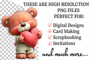 Valentines Teddy Bear Clipart, an Illustration by Daily.Designs (Thumbnail 2 of 5)