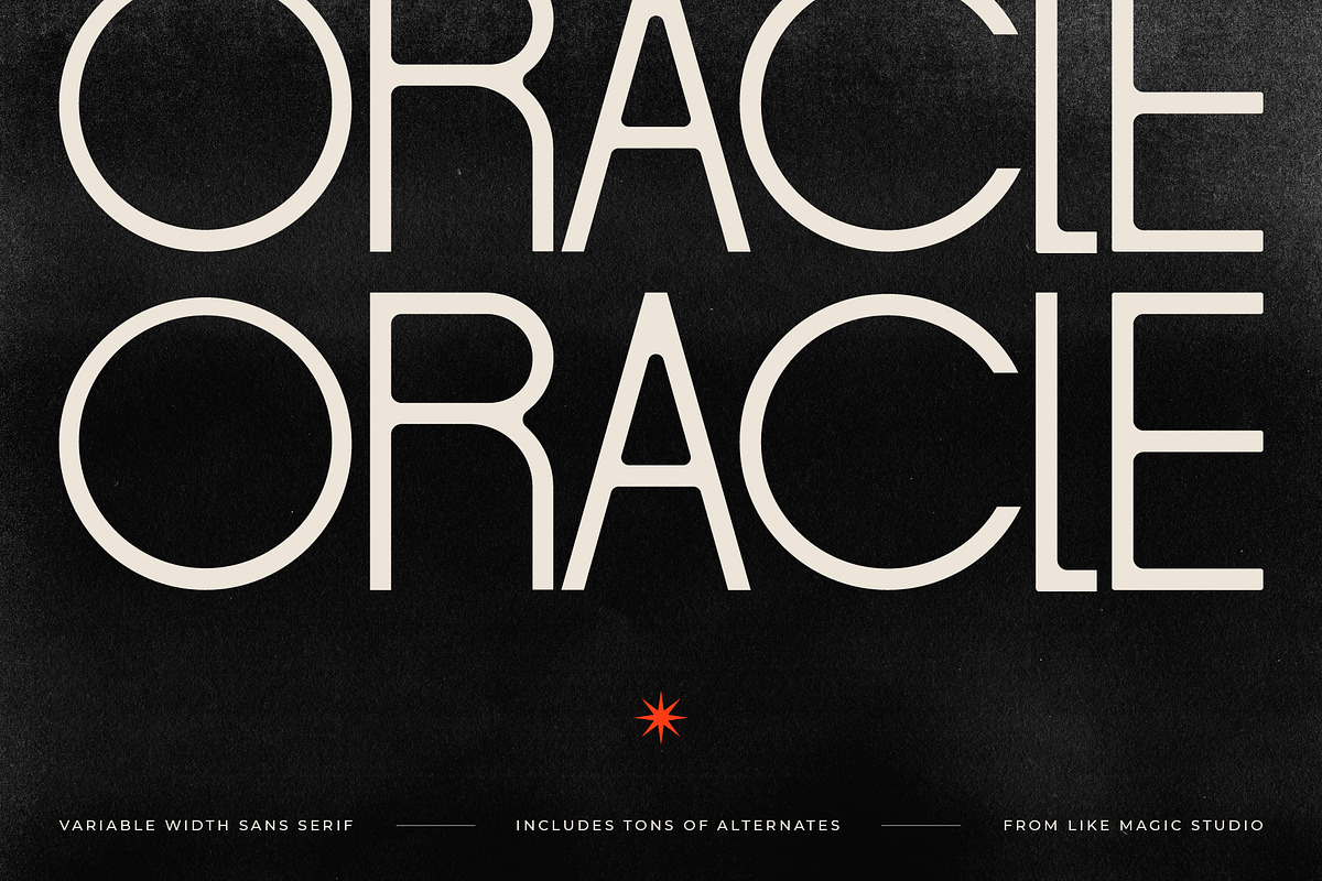Oracle - Mixed Width Sans Serif, a Sans Serif Font by Like Magic Studio (Photo 1 of 9)