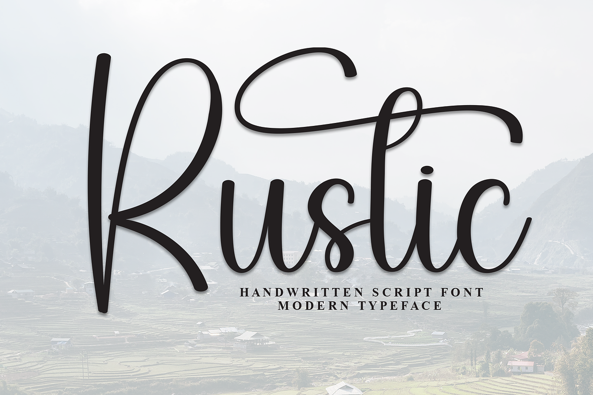 Rustic | Script Font, a Handwritten Font by Scratchones (Photo 1 of 9)