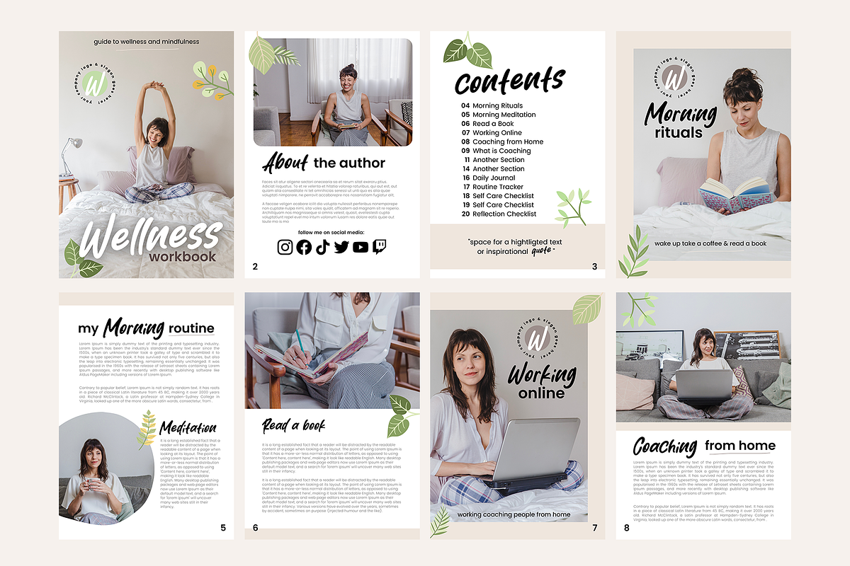 Wellness Coaching Workbook for Canva, a Print Template by DeLaGranSiete (Photo 3 of 10)